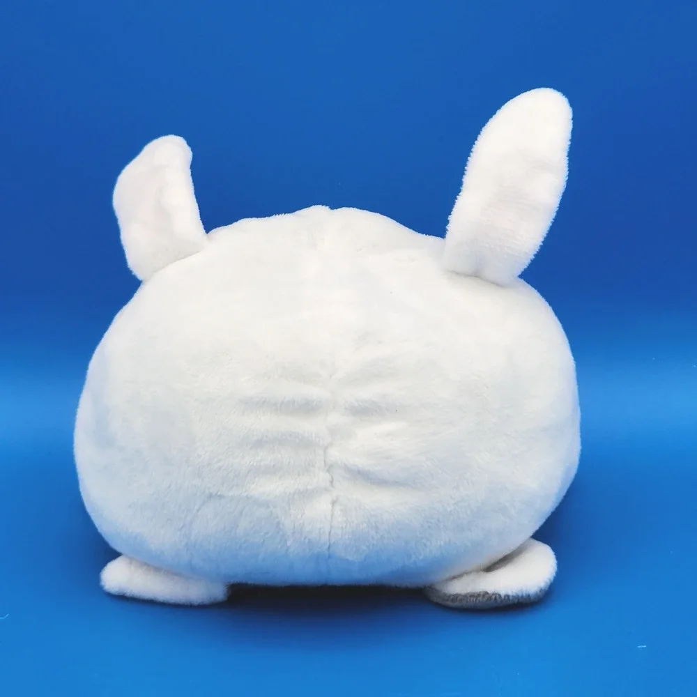 Reversible White Gray Moody‎ Happy Angry Bunny Plush Toy - CLEAN